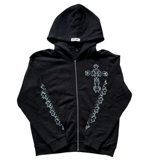 Celestial Cross Zip (Black)